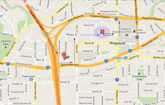 22 Bourke st Map